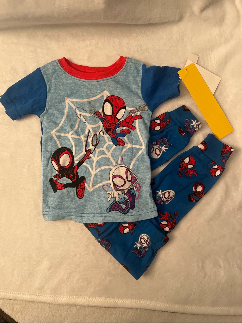 NWT Marvel Spider-Man baby pajamas with Spider-Man and Miles Morales 18 months